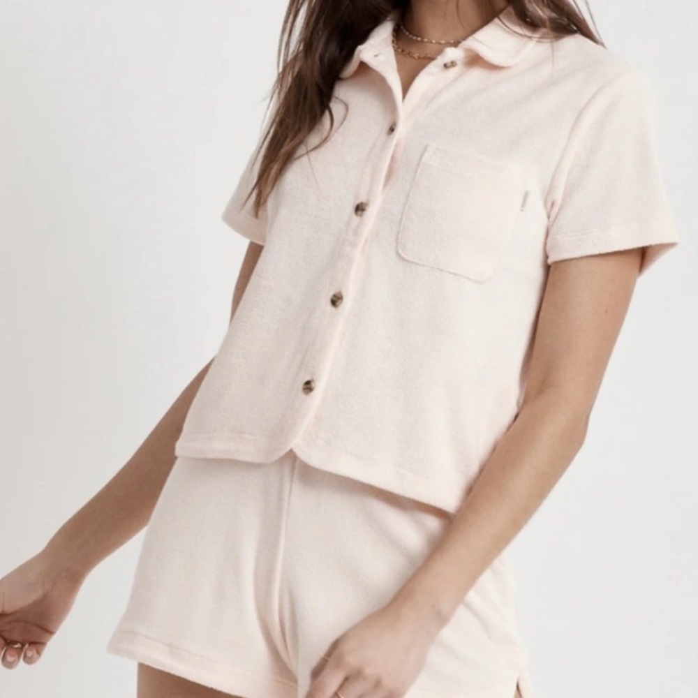 🎀 Brixton Marquee light pink terrycloth set S/M